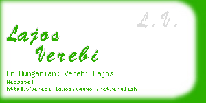 lajos verebi business card